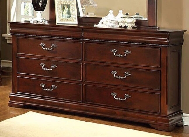 Mandura Wood Double Dresser w/6 Drawers