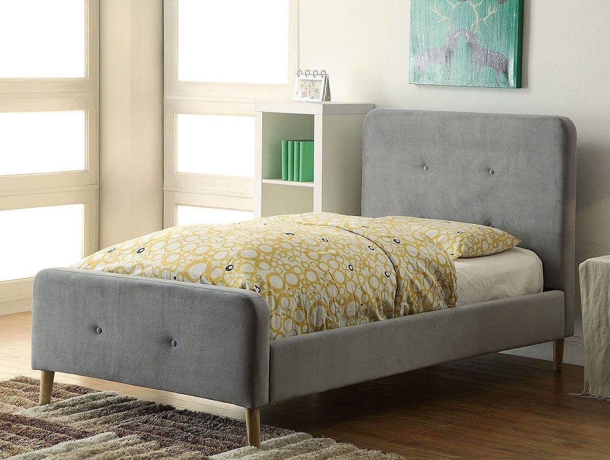 Barney Fabric/Wood Panel Bed