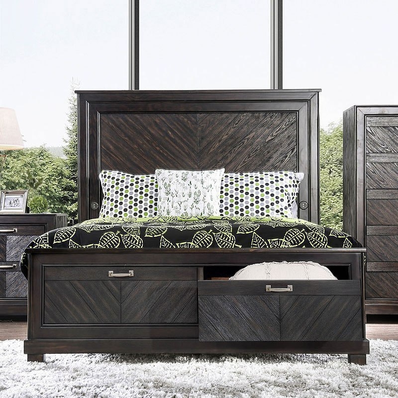 Argyros Wood Storage Panel Bed w/USB