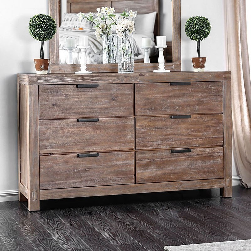 Wynton Wood Double Dresser w/6 Drawers