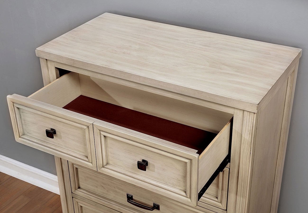 Tywyn Fabric/Wood Panel Storage Bedroom Set w/LED Lights