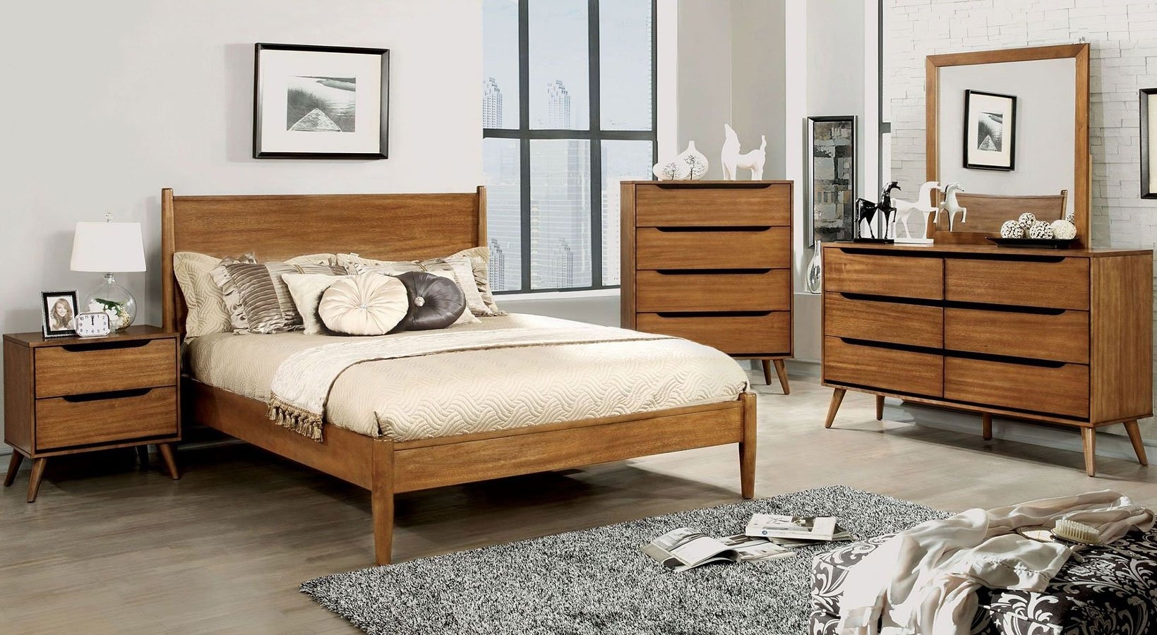 Lennart Wood Panel Bedroom Set