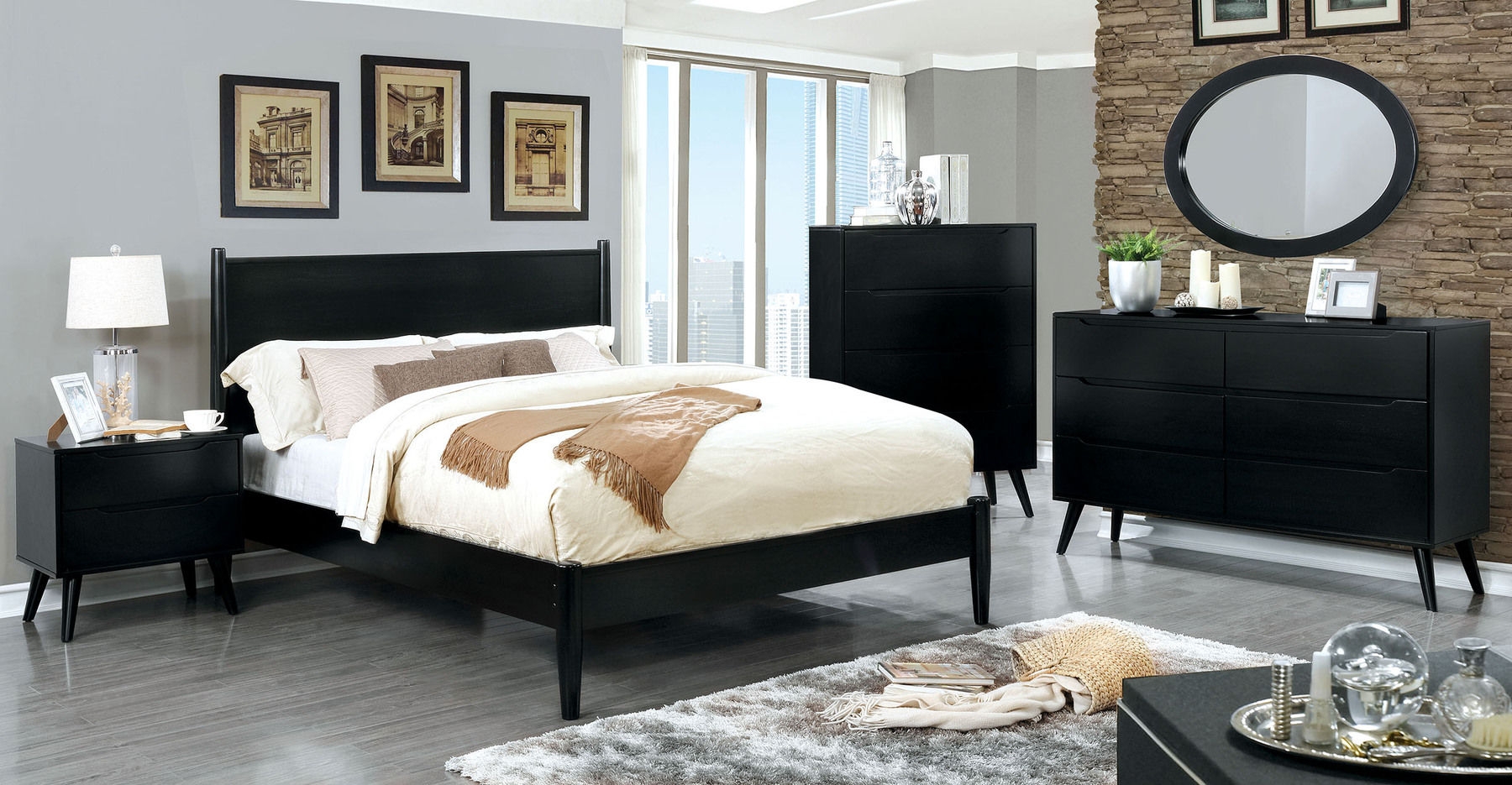 Lennart Wood Panel Bedroom Set
