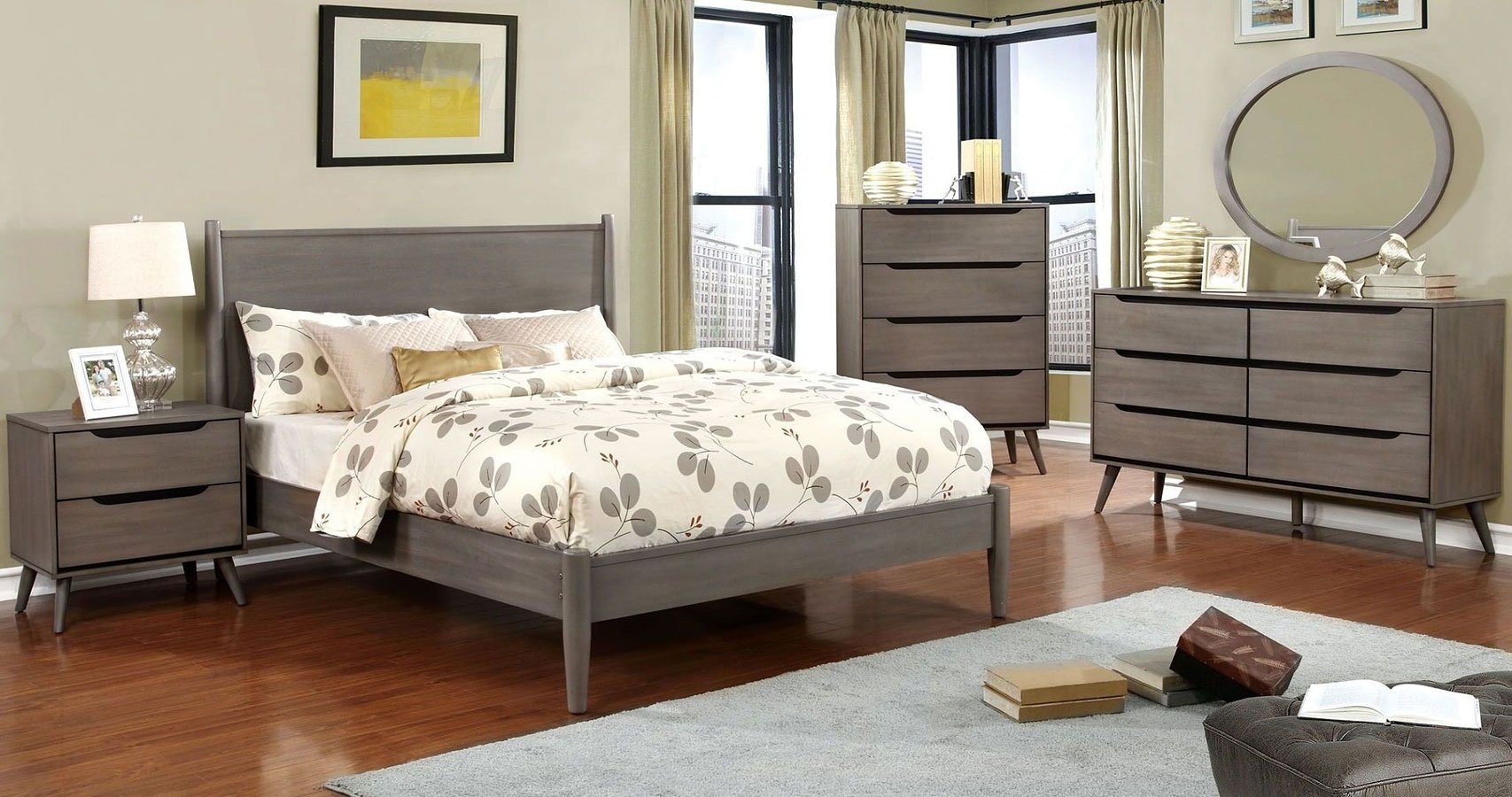 Lennart Wood Panel Bedroom Set