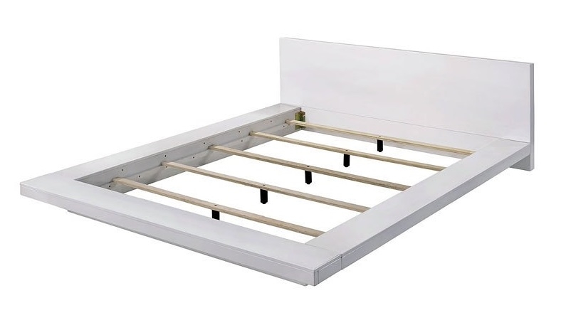 Christie Wood High Gloss Low Profile Platform Bed, California King Size