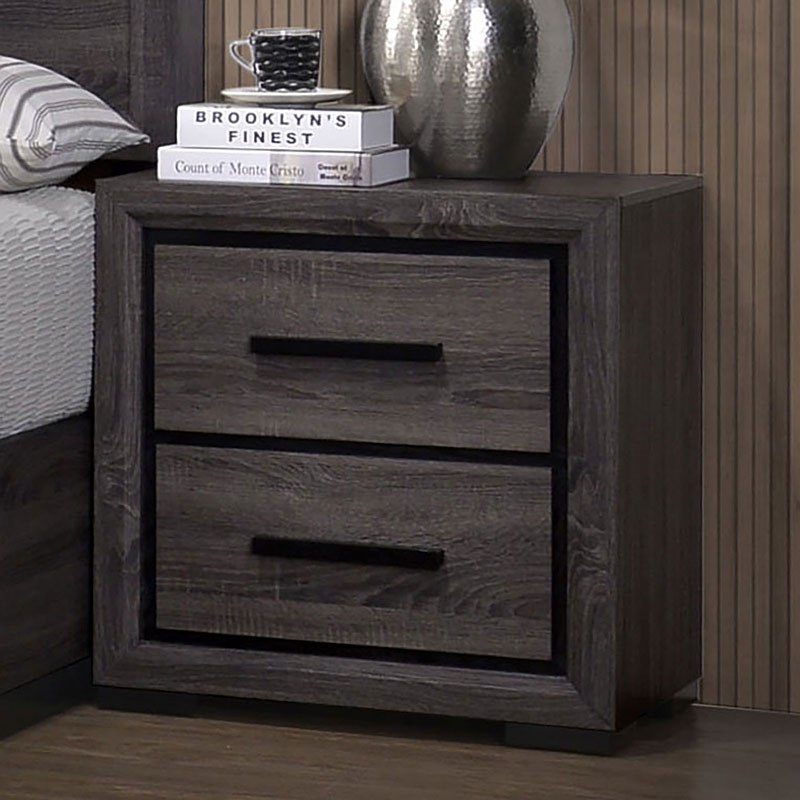 Conwy Wood Veneer Platform Bedroom Set