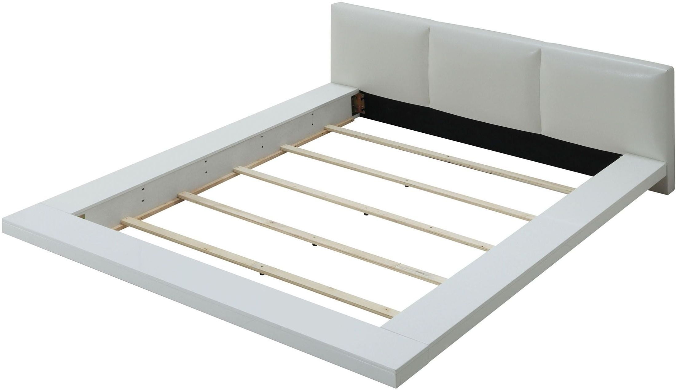 Christie Fabric/Wood High Gloss Low Profile Platform Bed