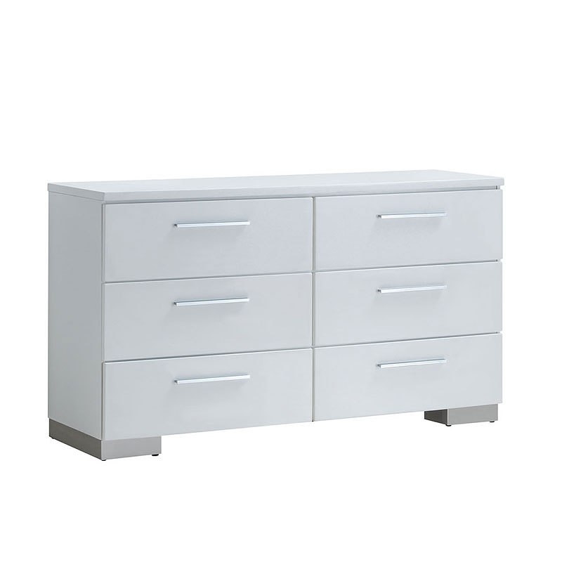 Furniture of America Christie Wood Lacquer Dresser w/6 Drawers Furniture of America Christie Wood Lacquer Dresser w/6 Drawers