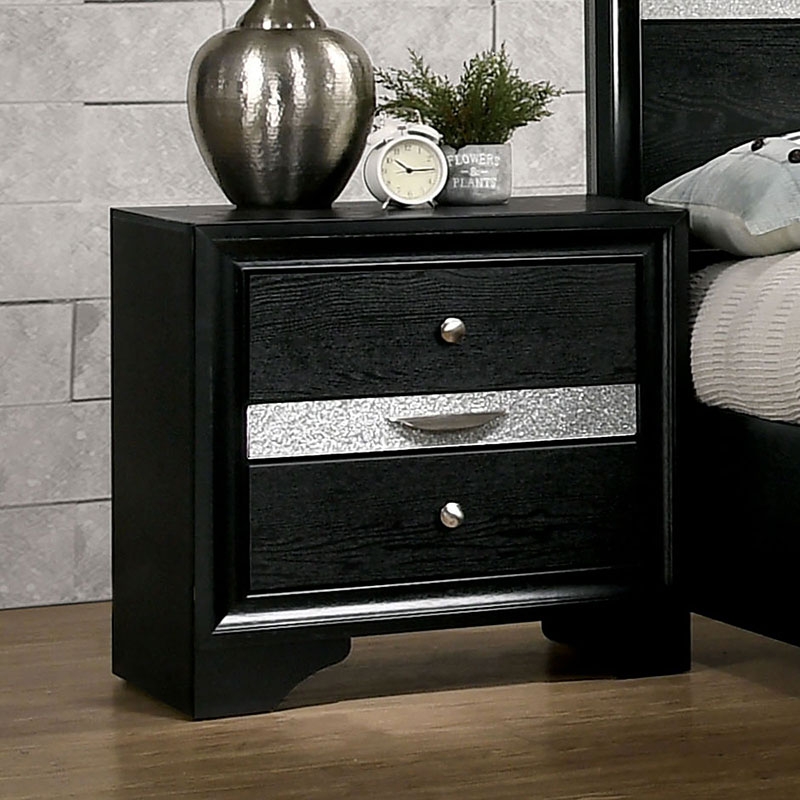 Chrissy Wood Nightstand w/3 Drawers