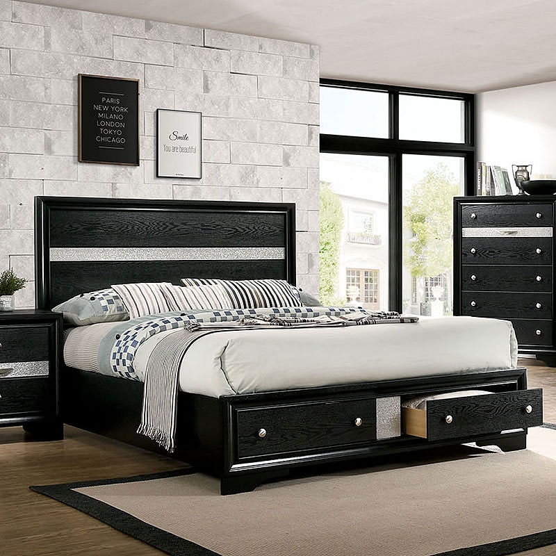 Chrissy Wood Storage Panel Bedroom Set