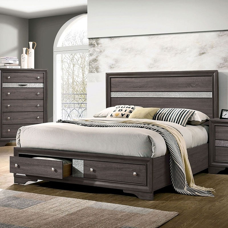BLACKFRIDAY DEAL Brand New Gray Silver Accents Queen
