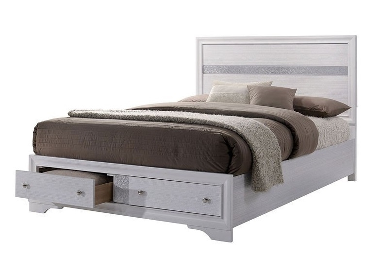 Chrissy Wood Storage Panel Bed