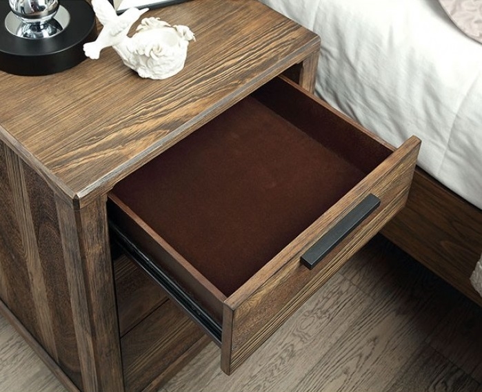 Hutchinson Fabric/Wood Storage Panel Tufted Bedroom Set