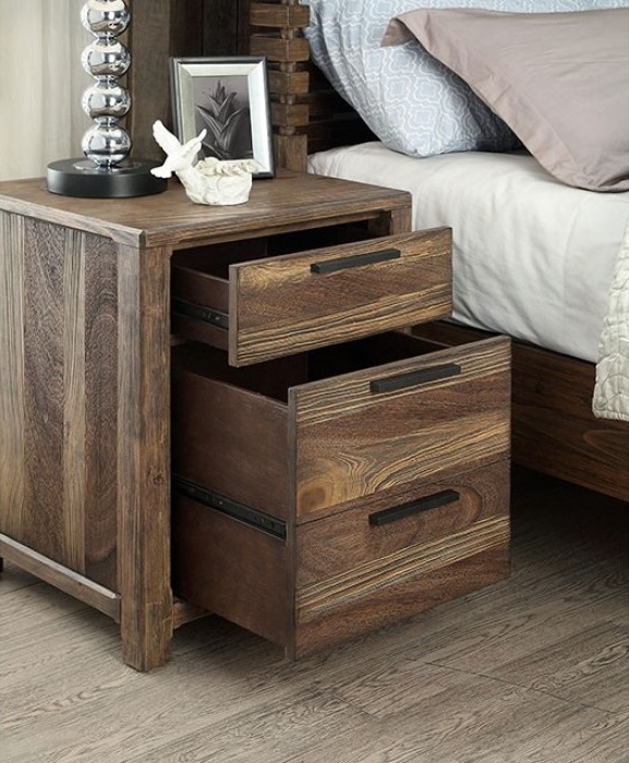 Hutchinson Fabric/Wood Panel Tufted Bedroom Set