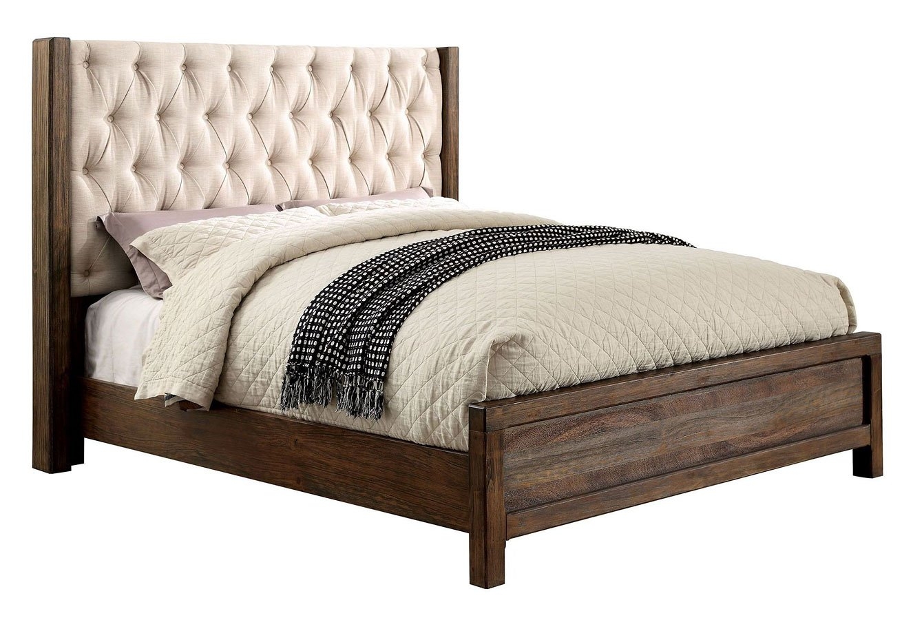 Hutchinson Fabric/Wood Panel Tufted Bedroom Set