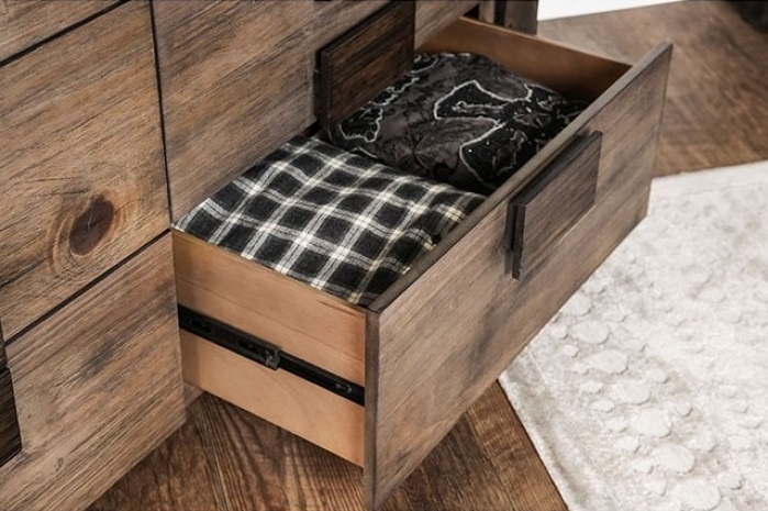 Janeiro Wood Low Profile Storage Platform Bedroom Set