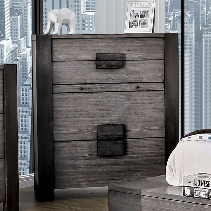 Janeiro Wood Chest w/5 Drawers