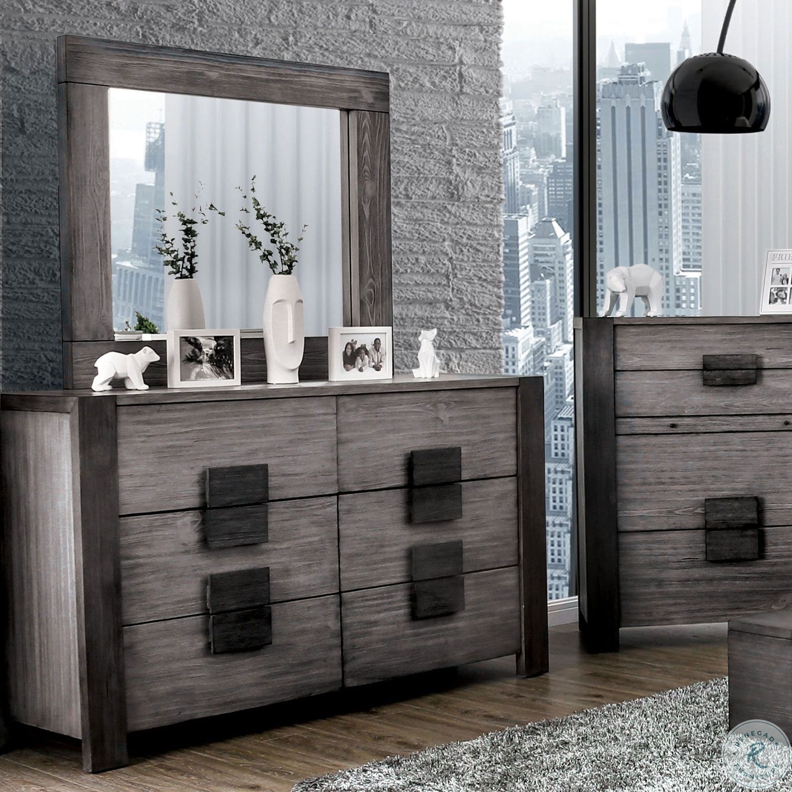 Janeiro Wood Low Profile Storage Platform Bedroom Set
