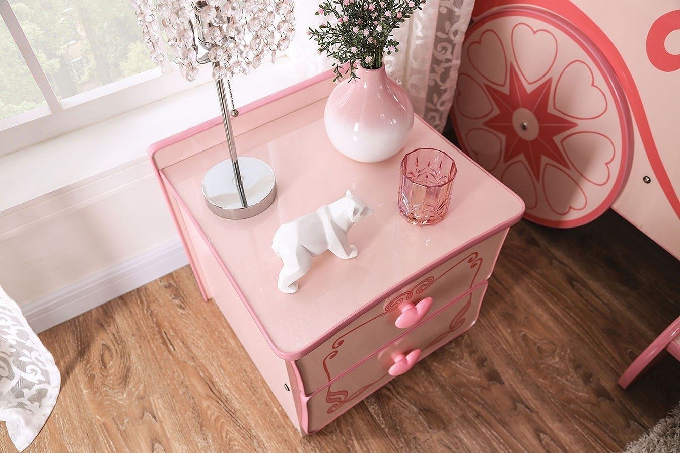 Rheanna MDF Nightstand w/2 Drawers