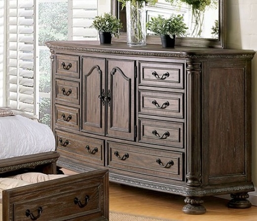 Persephone Wood Dresser w/8 Drawers & 2 Doors