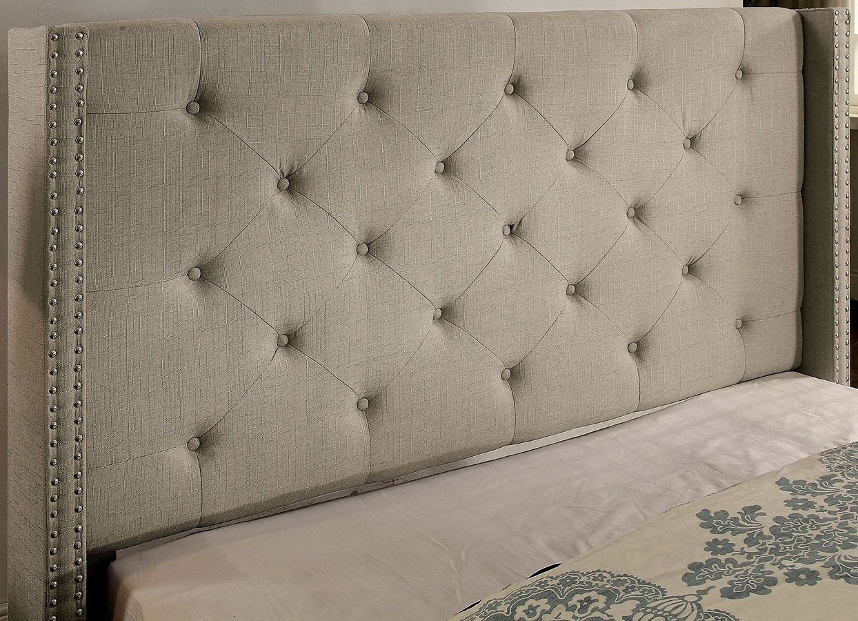 Anabelle Fabric Platform Bed, Eastern King Size