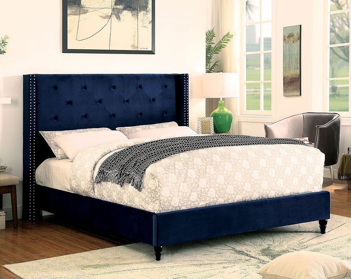 Anabelle Fabric Platform Bed, California King Size