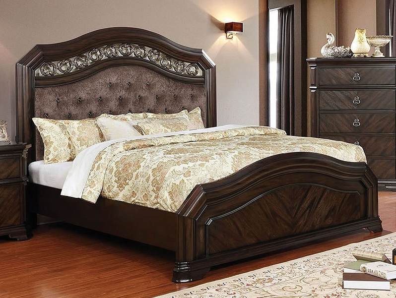 Calliope Fabric/Wood Tufted Panel Bedroom Set