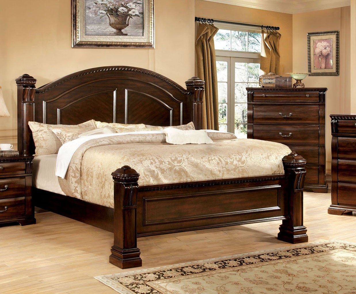 Burleigh Wood Panel Bed, Eastern King Size
