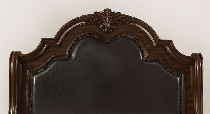 Niketas Leatherette/Wood Platform Bed