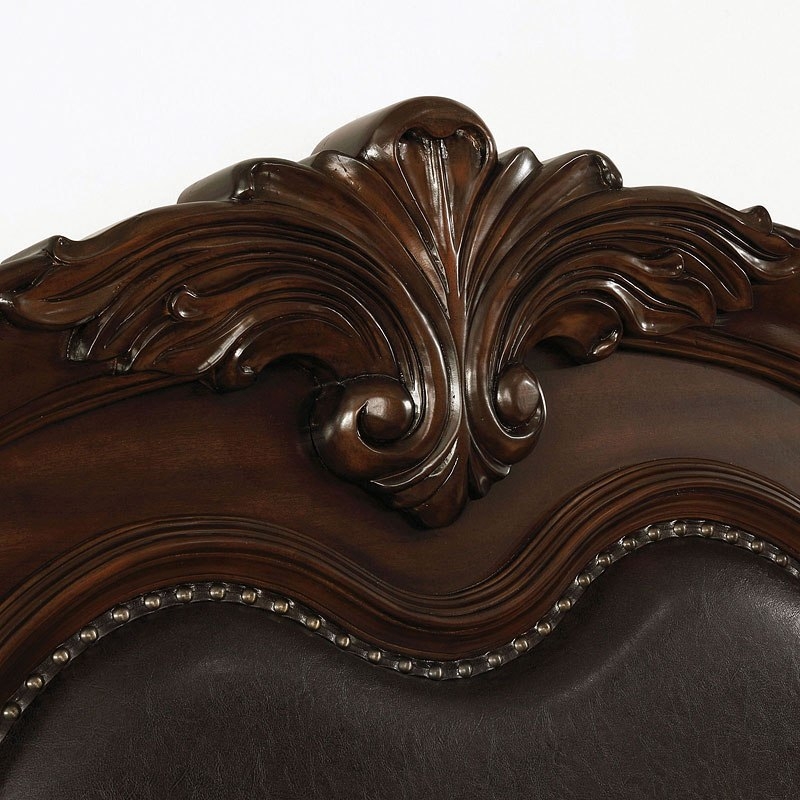 Niketas Leatherette/Wood Platform Bed, California King Size
