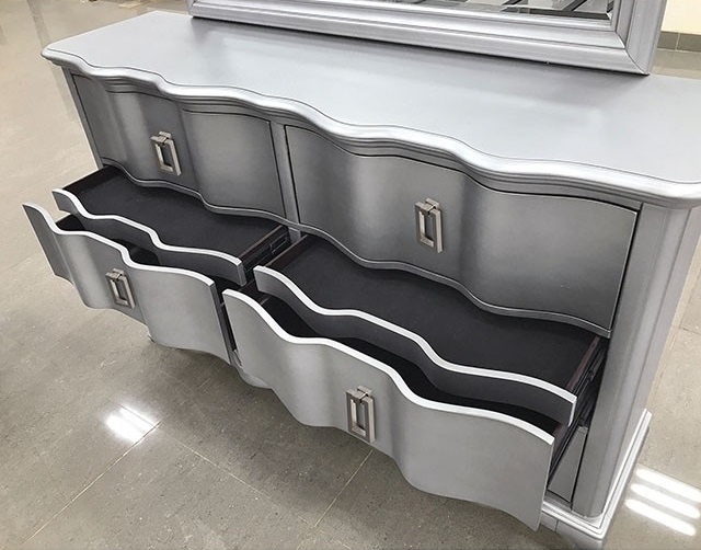 Aalok Wood Double Dresser w/6 Drawers