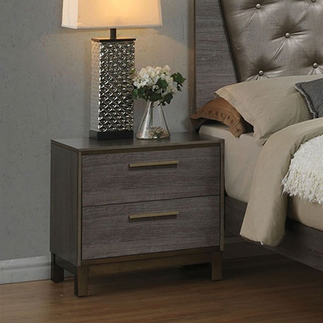 Manvel Wood Nightstand w/2 Drawers
