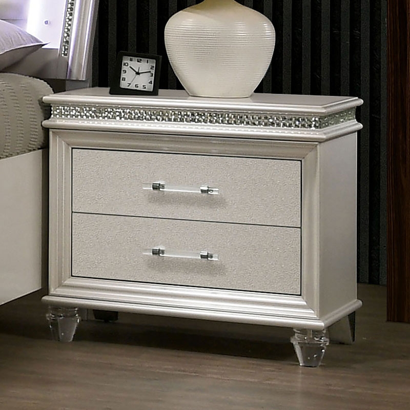 Maddie Wood Nightstand w/2 Drawers