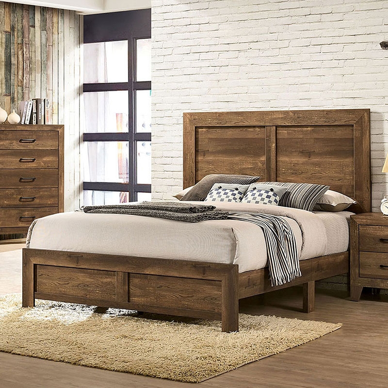 Wentworth Faux Wood Veneer Panel Bedroom Set