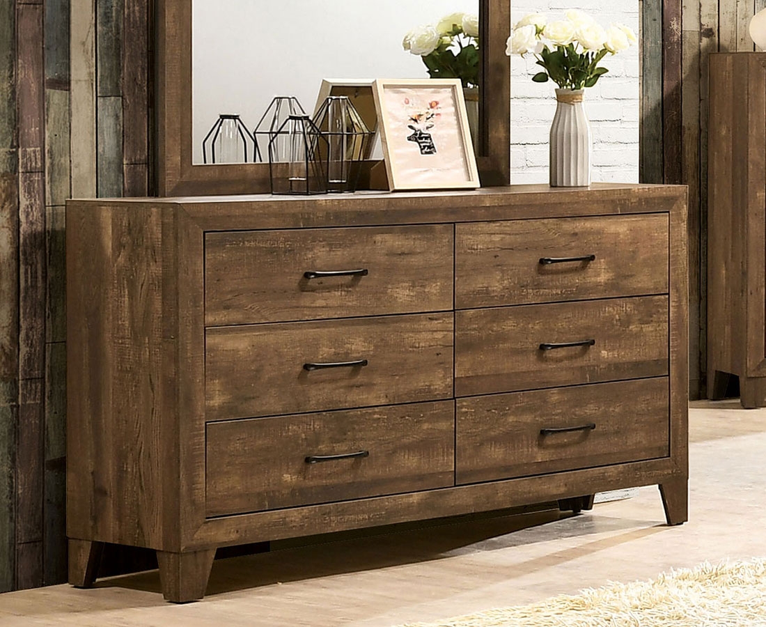 Wentworth Faux Wood Veneer Panel Bedroom Set
