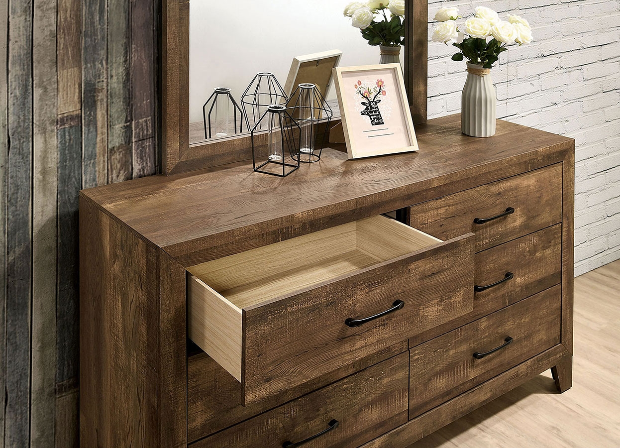 Wentworth Faux Wood Veneer Dresser w/6 Drawers