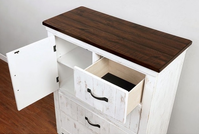 Alyson Wood Chest w/4 Drawers & Door