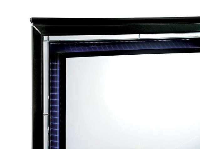 Bellanova Leatherette/Wood Rectangular Mirror w/LED Light