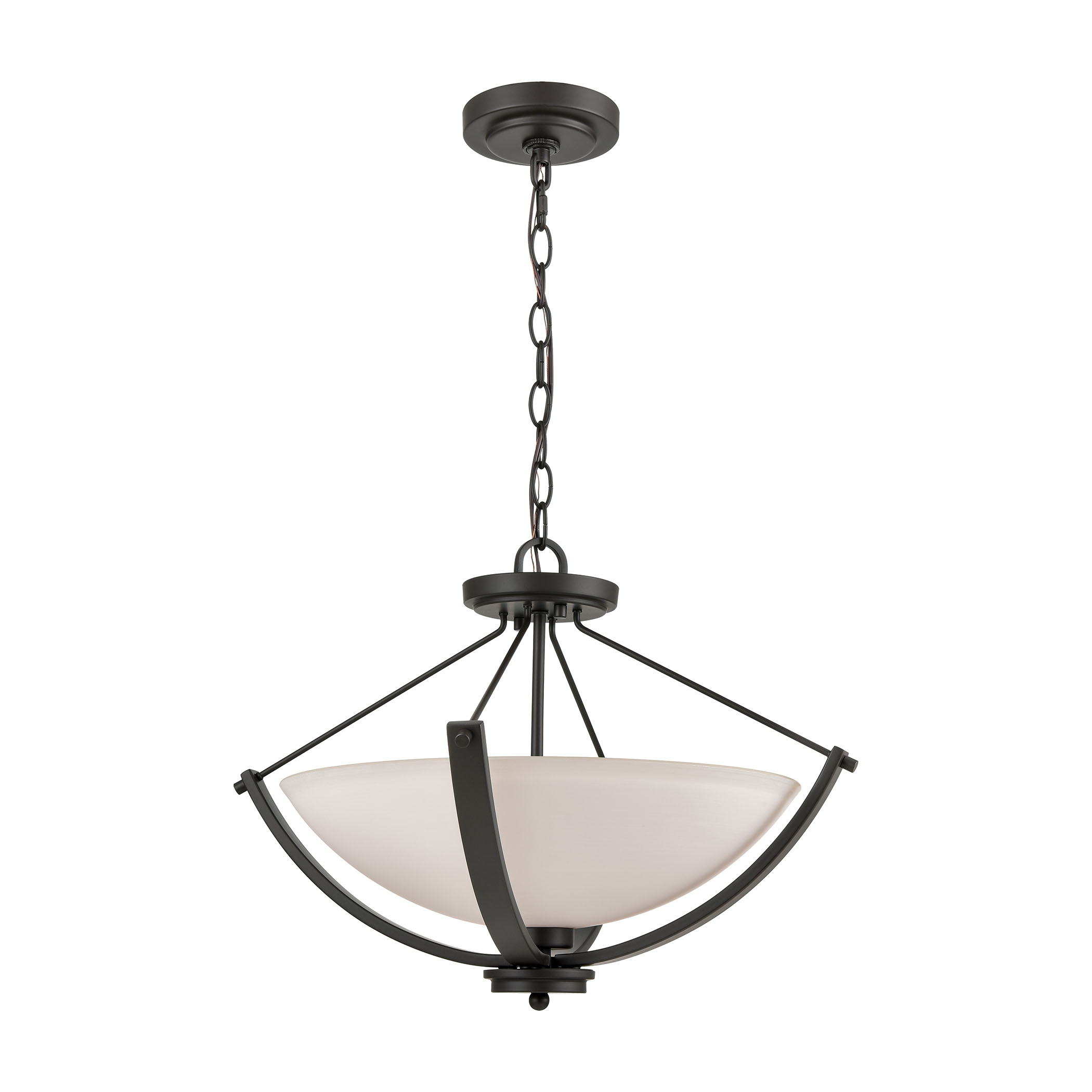 Casual Mission 3-Light Semi Flush Mount