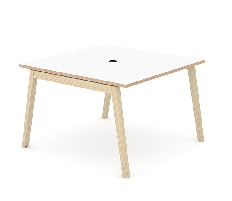 Nova Wood Rectangular Melamine 8-10-Person Meeting Table with 2 Power Sockets