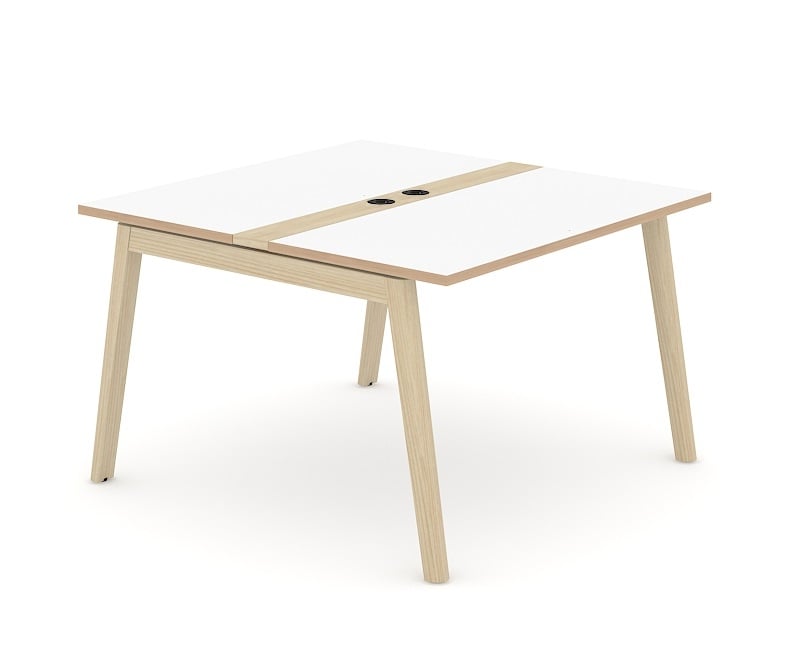 Nova Wood Rectangular 6-Person Meeting Table w/2 Power Sockets