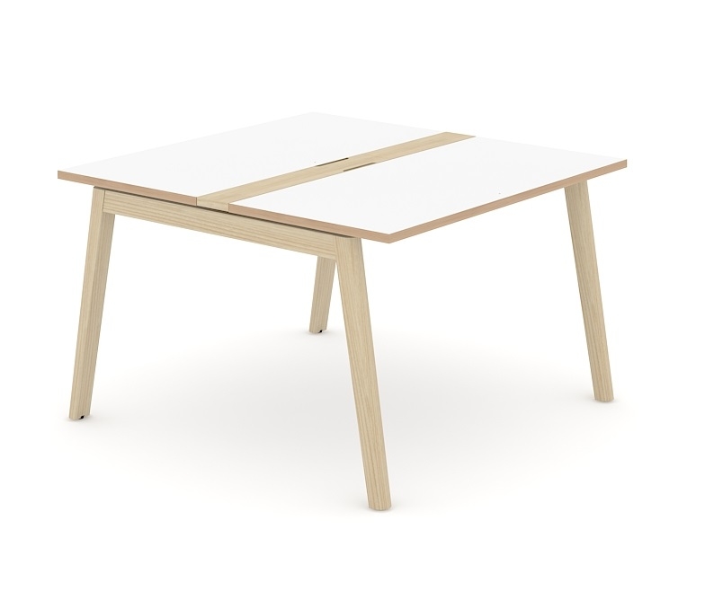 Nova Wood Rectangular Melamine 6-Person Meeting Table with Grommet