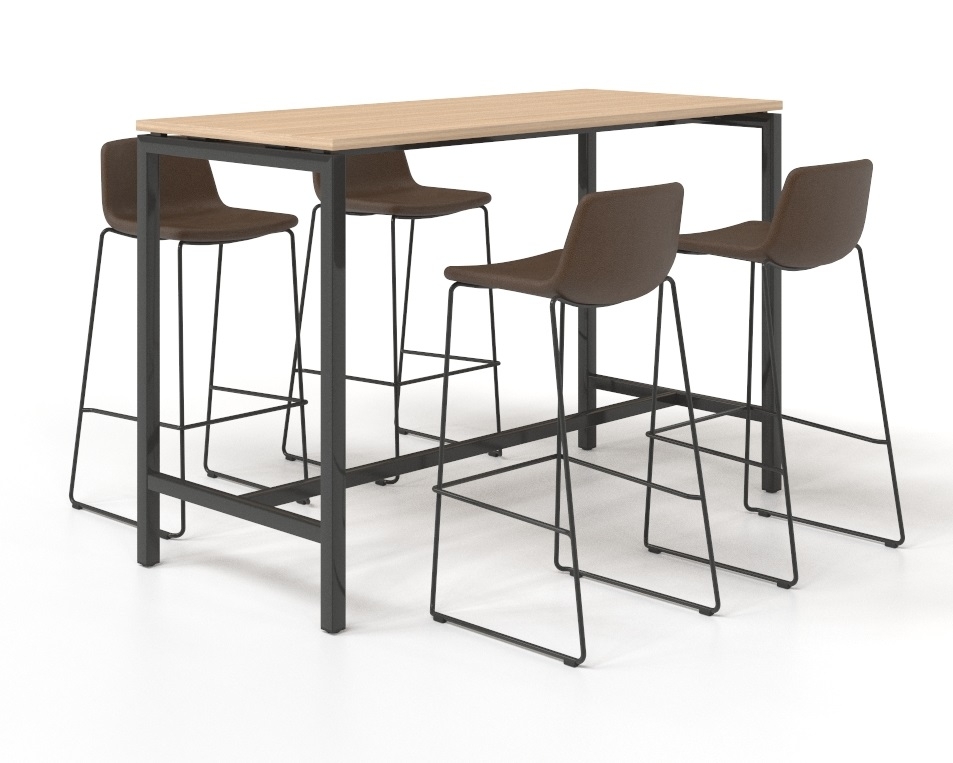 Nova 70.8" Office High Table w/Metal Frame