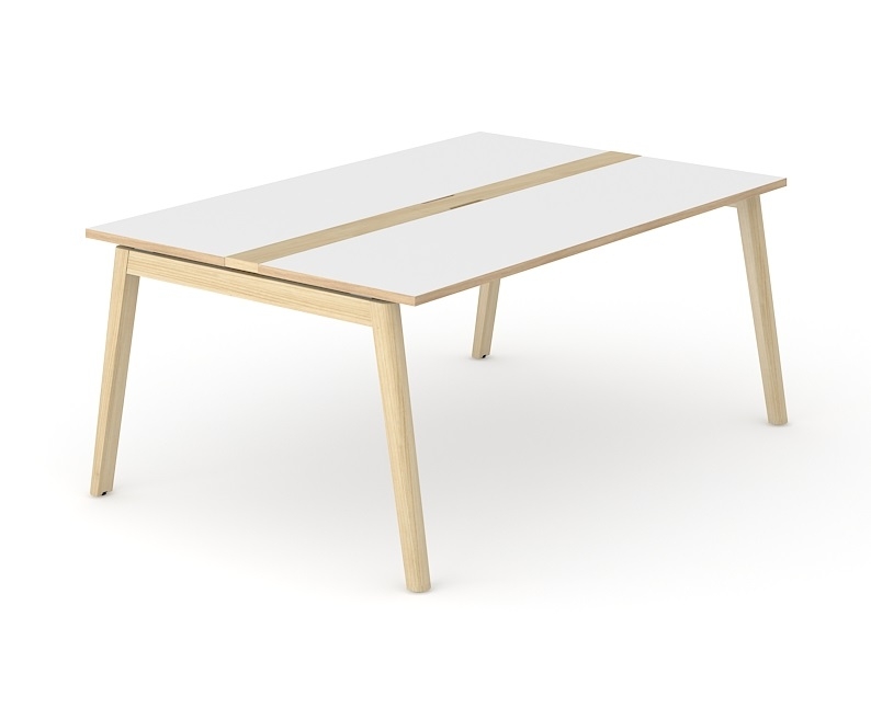 Nova Wood Square Melamine 4-6-Person Meeting Table w/Grommet