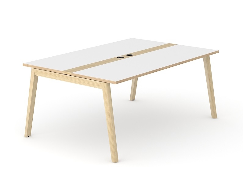 Nova Wood Rectangular 8-10-Person Meeting Table w/4 Power Sockets