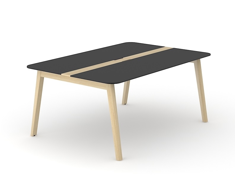 Nova Wood HPL Square Meeting Table w/Grommet for 4/6 Persons