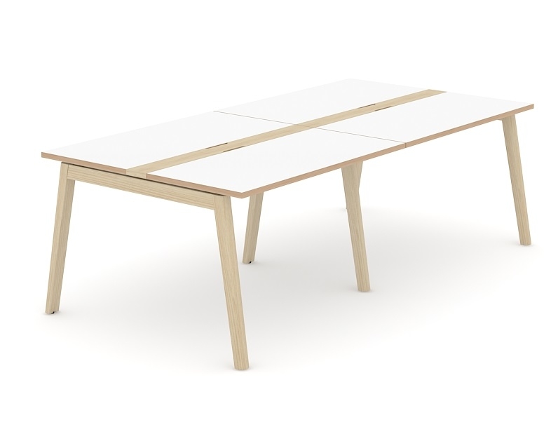 Nova Wood Square Melamine 4-6-Person Meeting Table w/Grommet