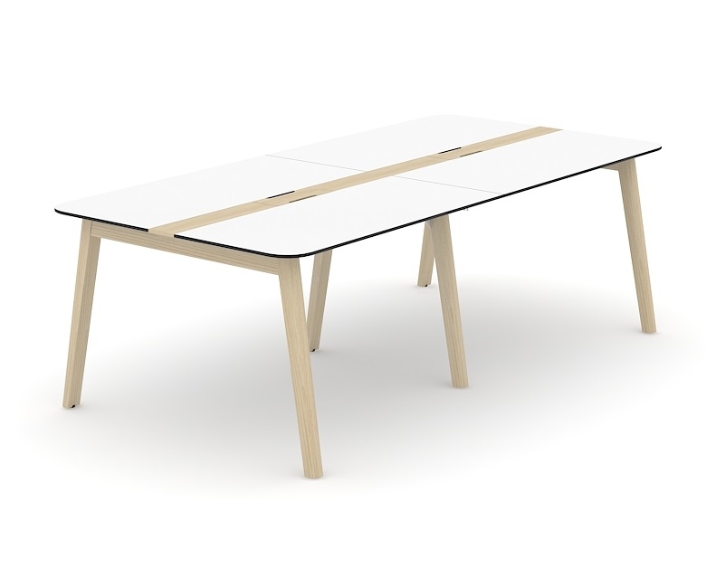 Nova Wood HPL Rectangular 8-10-Person Meeting Table w/2 Grommets