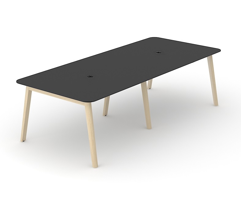 Nova Wood HPL Square 4-6-Person Meeting Table w/Power Socket