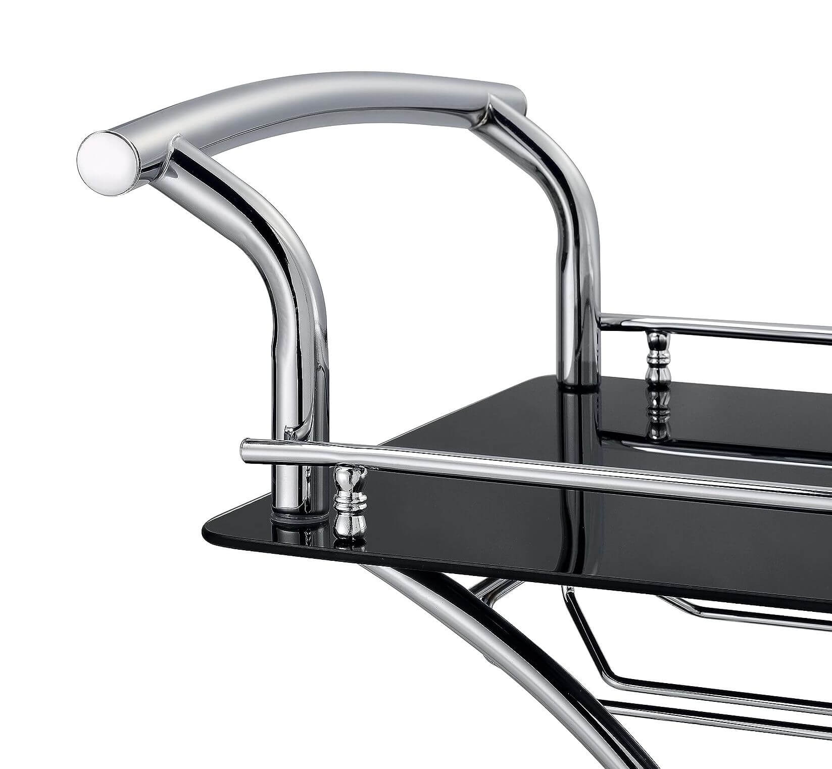 Elfman 2-shelve Glass/Metal Serving Cart